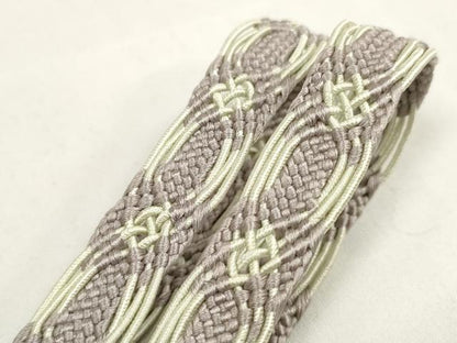 平和屋着物＊夏物　和装小物　帯締め・帯揚げセット　絽　流水色紙花文　逸品　未使用　DAAV8480zzz