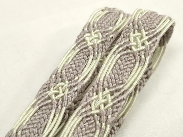 平和屋着物＊夏物　和装小物　帯締め・帯揚げセット　絽　流水色紙花文　逸品　未使用　DAAV8480zzz