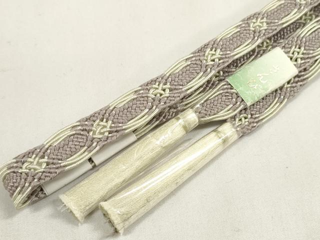 平和屋着物＊夏物　和装小物　帯締め・帯揚げセット　レース組　花地紋　逸品　未使用　AAAY8011ay 平和屋着物＊夏物 和装小物 帯締め・帯揚げセット 絽 流水色紙花文 逸品