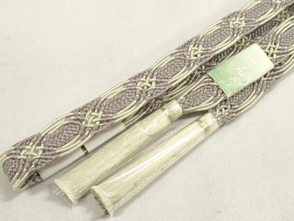 平和屋着物＊夏物　和装小物　帯締め・帯揚げセット　絽　流水色紙花文　逸品　未使用　DAAV8480zzz