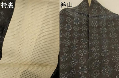 平和屋着物＊夏物　重要無形文化財　本場宮古上布　花菱文　苧麻　逸品　AABE1285jd