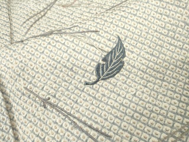 平和屋着物▼訪問着　刺繍　絞り　吹き寄せ文　正絹　逸品　DAAZ6390fe