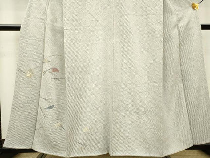 平和屋着物▼訪問着　刺繍　絞り　吹き寄せ文　正絹　逸品　DAAZ6390fe