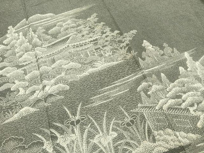 平和屋着物●訪問着　作家物　風景文　正絹　逸品　AABD8726fy