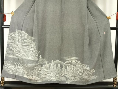 平和屋着物●訪問着　作家物　風景文　正絹　逸品　AABD8726fy