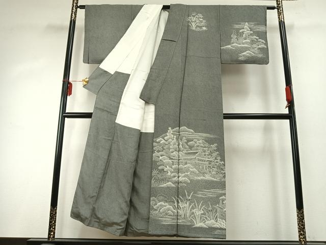 平和屋着物●訪問着　作家物　風景文　正絹　逸品　AABD8726fy