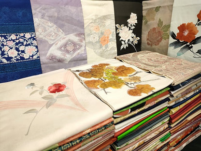 平和屋本店■名古屋帯 まとめて100点 向かい鳳凰 鶴 人物 更紗 薔薇 花柄 葡萄 手描き 刺繍 金銀糸 など 未使用品あり 全て正絹 se3816