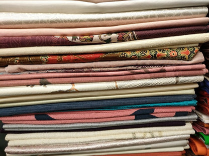 平和屋本店■名古屋帯 まとめて100点 鴛鴦 鳥 薔薇 花柄 吉野間道 手描き 刺繍 金銀糸 など 着用可能多数 未使用品あり 全て正絹 se3817