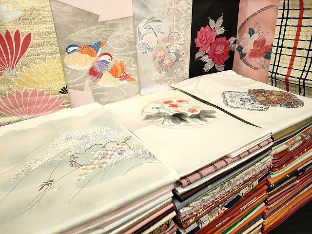 平和屋本店■名古屋帯 まとめて100点 鴛鴦 鳥 薔薇 花柄 吉野間道 手描き 刺繍 金銀糸 など 着用可能多数 未使用品あり 全て正絹 se3817