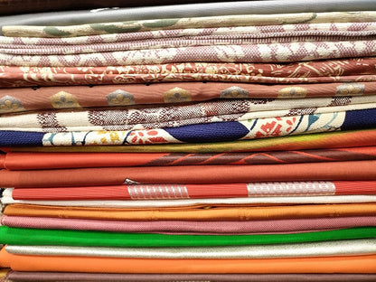 平和屋本店■名古屋帯 まとめて100点 鴛鴦 鳥 薔薇 花柄 吉野間道 手描き 刺繍 金銀糸 など 着用可能多数 未使用品あり 全て正絹 se3817