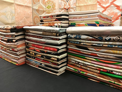 平和屋着物■袋帯 西陣 まとめて100点 鳳凰 向い鶴 孔雀 人物 向い蝶 風景 更紗 七宝 正倉院 佐賀錦 金銀糸 未使用品あり 全て正絹 mmm967