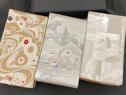 平和屋着物■袋帯 西陣 まとめて100点 鳳凰 鶴 向かい孔雀 尾長鳥 人物 蝶 更紗 松竹梅 花柄 正倉院 金銀糸 未使用品あり 全て正絹 mmm968
