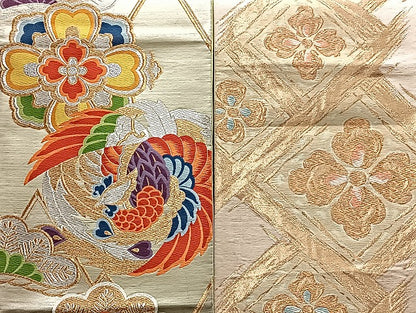 平和屋着物■袋帯 西陣 まとめて100点 鳳凰 鶴 尾長鳥 向い鳥 人物 蝶 風景 更紗 松竹梅 七宝 正倉院 金銀糸 未使用品あり 全て正絹 mmm965