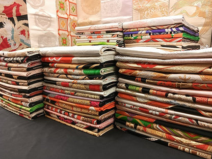 平和屋着物■袋帯 西陣 まとめて100点 鳳凰 鶴 向かい孔雀 尾長鳥 人物 蝶 更紗 松竹梅 花柄 正倉院 金銀糸 未使用品あり 全て正絹 mmm968