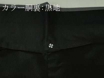 平和屋着物●極上　お召　縞　褐色×霞色　逸品　DZAB3533kh6