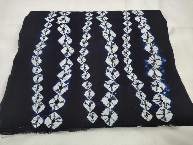 平和屋着物∴夏物 浴衣 有松鳴海絞 反物 着尺 蜘蛛絞り 立涌文 綿 逸品 未使用 DABA7018zzz