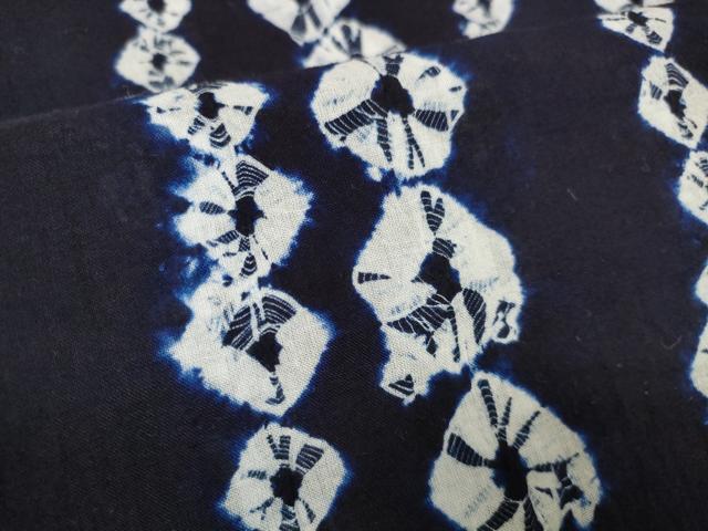 平和屋着物∴夏物 浴衣 有松鳴海絞 反物 着尺 蜘蛛絞り 立涌文 綿 逸品 未使用 DABA7018zzz
