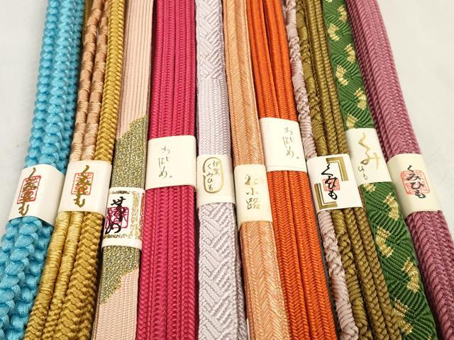 平和屋着物○和装小物 帯締め10本セット 組紐 伊賀組紐 金糸 全て正絹