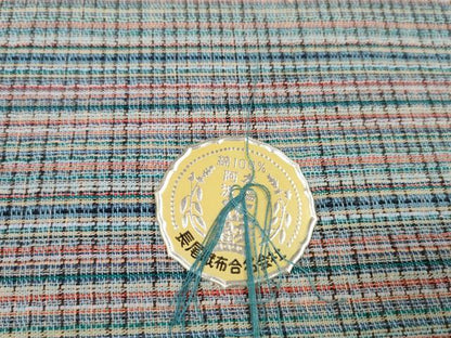 平和屋着物∴夏物 阿波しじら織 浴衣 反物 着尺 縞 箱付き 綿 逸品 未使用 DABA7030zzz