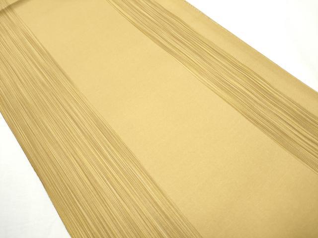 平和屋着物●全通柄袋帯　紬地　横段文　金通し地　正絹　逸品　CABB0784hy 平和屋着物○全通柄袋帯 紬地 横段文 金通し地