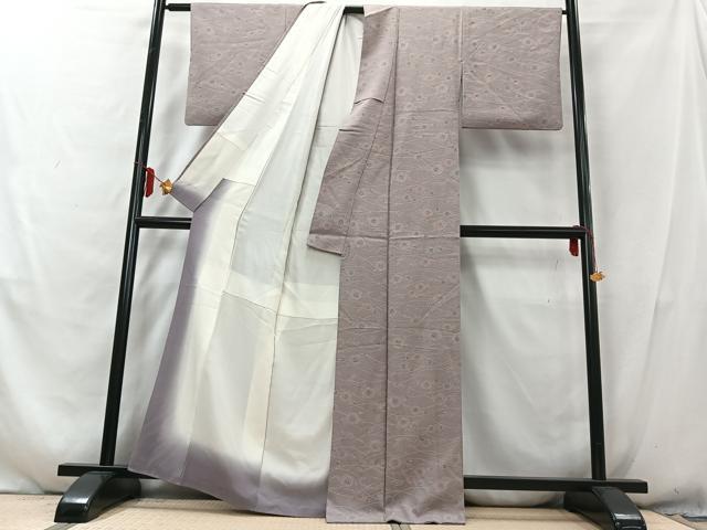 平和屋着物■上質な小紋　毬栗文　正絹　逸品　AABD9219uw