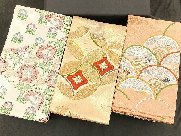 平和屋着物■袋帯 西陣 まとめて100点 鳳凰 向い鶴 孔雀 向い蝶 更紗 花柄 七宝 正倉院 刺繍 金銀糸 など 未使用品あり 全て正絹 mmm976