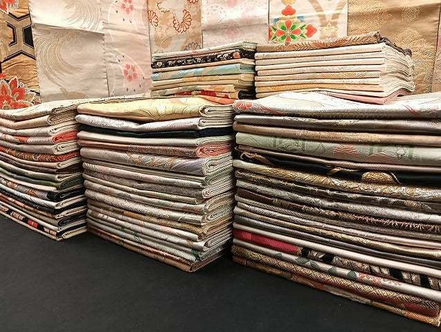 平和屋着物■袋帯 西陣 まとめて100点 鳳凰 鴛鴦 孔雀羽 鳥獣 馬 亀 人物 蝶 更紗 正倉院 宝相華 佐賀錦 未使用品あり 全て正絹 mmm975