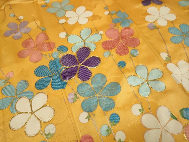 平和屋着物□訪問着 駒刺繍 枝花文 金銀彩 正絹 逸品 AABE0824gw