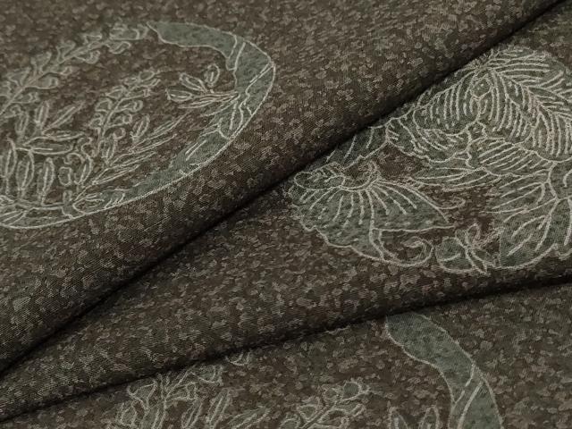 平和屋着物＊夏物 小紋 紗 草花丸文 洗える着物 未使用 AABE2632jd