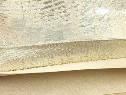 平和屋着物◎六通柄袋帯　錦袋嵯峨野　銀糸　正絹　逸品　BAAV7480yc