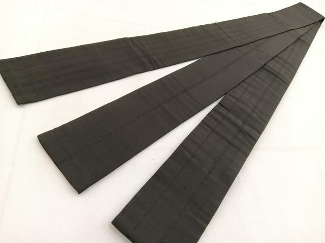 平和屋着物●男性　本場筑前博多織　角帯　献上　黒地　正絹　逸品　BAAV7519yc 平和屋着物○男性 本場筑前博多織 角帯 献上 黒地 正絹 逸品 BAAV7519yc