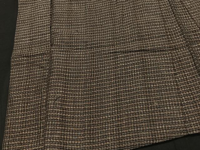 平和屋着物■男性　長羽織　紬地　絣文様　正絹　逸品　CABA3582ua