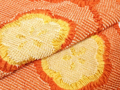 平和屋着物●和装小物　帯締め・帯揚げセット　振袖用　総絞り　丸組　金糸　逸品　未使用　DABA7135zzz