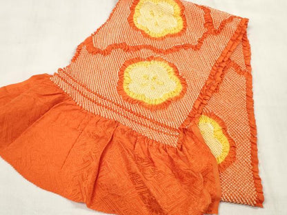 平和屋着物●和装小物　帯締め・帯揚げセット　振袖用　総絞り　丸組　金糸　逸品　未使用　DABA7135zzz