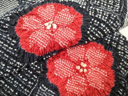 平和屋着物●和装小物　帯締め・帯揚げセット　振袖用　総絞り　亀甲花文　金糸　逸品　未使用　DABA7142zzz