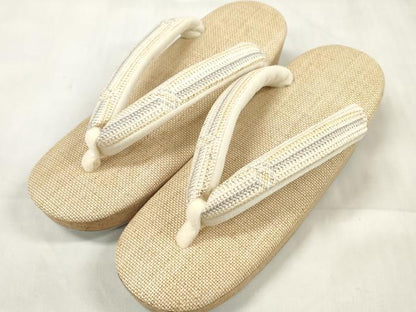 平和屋着物＊夏物 和装小物 和装草履 履物 網代編み 楽艸 コルク 逸品 未使用 DABA7163zzz