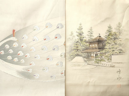 平和屋本店■名古屋帯 まとめて100点 孔雀 蝶 風景 花柄 手描き 駒刺繍 金銀糸 など 着用可能多数 未使用品あり 全て正絹 se3830