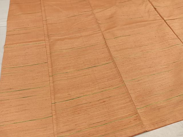 平和屋着物●上質な紬 横段文 正絹 逸品 未使用 AABE2530ph