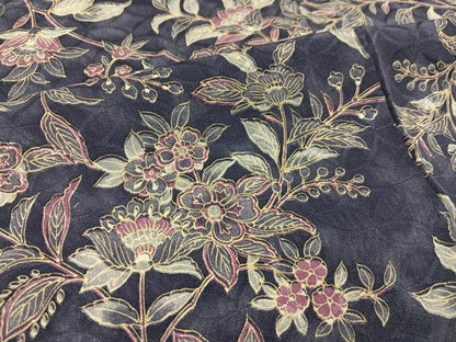 平和屋着物●上質な小紋　更紗枝花文　正絹　逸品　AABE2537ph
