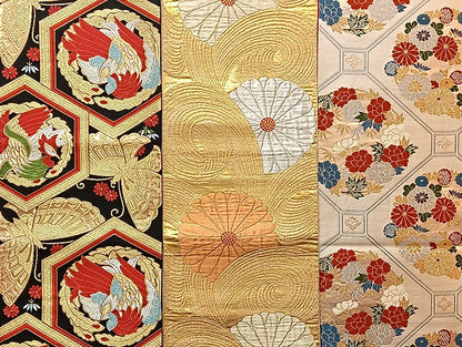 平和屋着物■袋帯 西陣 まとめて100点 鳳凰 向い鶴 孔雀 人物 蝶 更紗 花柄 正倉院 楽器 駒刺繍 金銀糸 など 未使用品あり 全て正絹 mmm979