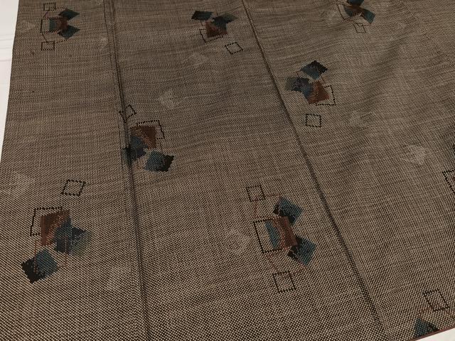 平和屋着物●本場大島紬　一元絣　色紙重ね文　正絹　逸品　AABE2551ph