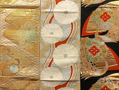 平和屋着物■袋帯 西陣 まとめて100点 向かい鶴 孔雀 蝶 更紗 花柄 正倉院 楽器 金銀糸 など 着用可能多数 未使用品あり 全て正絹 mmm983