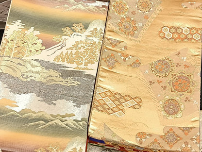 平和屋着物■袋帯 西陣 まとめて100点 鳳凰 向かい鶴 蝶 風景 更紗 花柄 正倉院 佐賀錦 金銀糸 着用可能多数 未使用品あり 全て正絹 mmm989