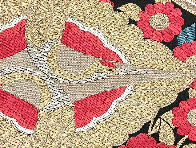 平和屋着物■袋帯 西陣 まとめて100点 向い鶴 鴛鴦 尾長鳥 向い鳥 人物 向い蝶 風景 更紗 正倉院 金銀糸 未使用品あり 全て正絹 mmm986