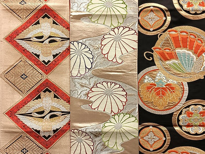 平和屋着物■袋帯 西陣 まとめて100点 向かい鳳凰 向かい鶴 尾長鳥 蝶 更紗 花柄 七宝 正倉院 金銀糸 など 未使用品あり 全て正絹 mmm987