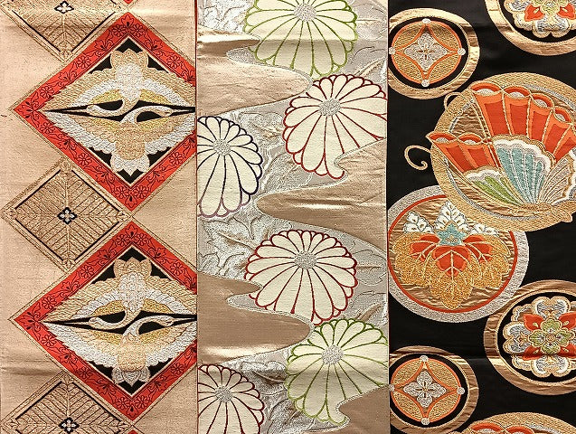 平和屋着物■袋帯 西陣 まとめて100点 向かい鳳凰 向かい鶴 尾長鳥 蝶 更紗 花柄 七宝 正倉院 金銀糸 など 未使用品あり 全て正絹 mmm987