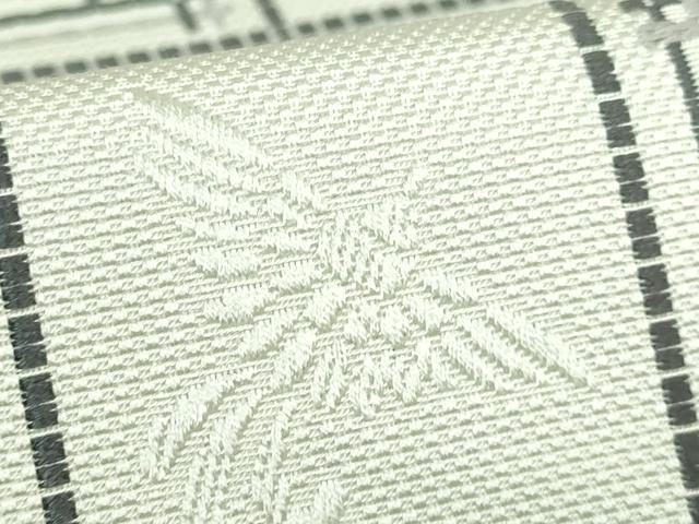 平和屋着物●極上　本場筑前博多織　八寸名古屋帯　市松文様　逸品　DZAB2920kh6