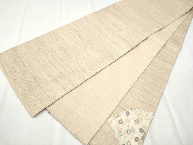 平和屋着物○中国三大刺繍 相良刺繍 太鼓柄袋帯 紬地 切