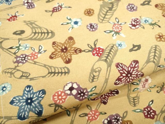 平和屋着物○上質な紬 舛花色 正絹 逸品 DAAY5668ud 平和屋着物○