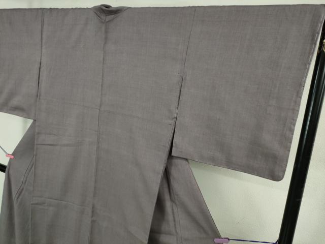 平和屋本店●極上　本場結城紬　重要無形文化財　奥順謹製　色無地　半色　証紙付き　逸品　未使用　DZAA3601kh6